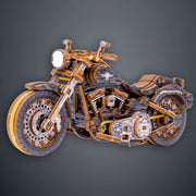 Puzzle 3D Motorbikes "Cruiser V-Twin Limited Edition" Wooden Model Kits For Adults To Build - Model Building Kits Adults Teens\