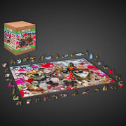Wooden Jigsaw Puzzle Party Time 600 pcs - Vibrant Celebration-Themed Puzzle