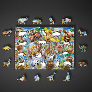 Wooden Jigsaw Puzzle Animal Postcards 200 pcs - Charming Animal-Themed PuzzleWooden Jigsaw Puzzle Animal Postcards 200 pcs - Charming Animal-Themed Puzzle\