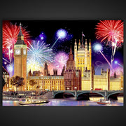 Wooden Jigsaw Puzzle London by Night 600 pcs - Iconic Cityscape Puzzle
