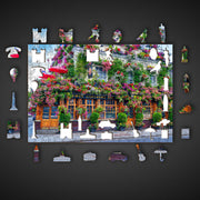 Wooden Jigsaw Puzzle London Pub 300 Pieces | Charming British Pub Puzzle