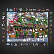 Wooden Jigsaw Puzzle London London Pub 600 Pieces | Enchanting Nighttime Cityscape Puzzle