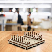 Puzzle 3D Mini GameBig chess Made of eco wooden materials; Assemble without glue; Made in EU; Perfect design; Compact size; Always in your pocket.