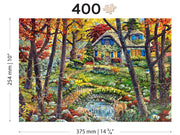 Wooden Jigsaw Puzzle A Cottage in the Woods 400 pcs