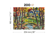 Wooden Jigsaw Puzzle A Cottage in the Woods 200 pieces