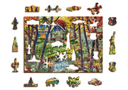 Wooden Jigsaw Puzzle A Cottage in the Woods 200 pieces