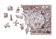 Wooden Jigsaw Puzzle The Age of Exploration Map – 200 pieces
