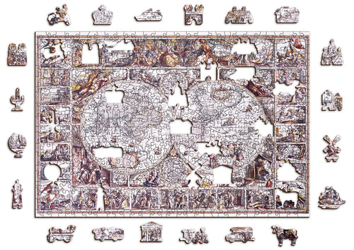 Wooden Jigsaw Puzzle Age of Exploration Map 505 pieces