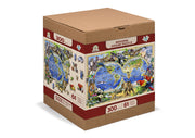 Wooden Jigsaw Puzzle "Animal Kingdom Map" 300 pcs Animal Unique Shaped Pieces For Kids & Adults Wooden.City\]
