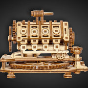 Wooden Puzzle Model Engine Kit for Adults - V8 Engine Model Kit That Works 3D Wooden Puzzles for Adults - Model Engine Working 3D Wood Puzzles Adult