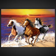 Wooden Jigsaw Puzzle Wild Horses on the Beach 505 pieces