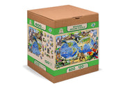 Wooden Jigsaw Puzzle "Animal Kingdom Map" 600 pcs Animal Unique Shaped Pieces For Kids & Adults Wooden.City