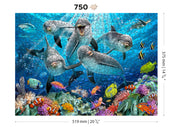 Wooden Jigsaw Puzzle Happy Dolphins 750 pcs