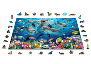 Wooden Jigsaw Puzzle Happy Dolphins 750 pcs