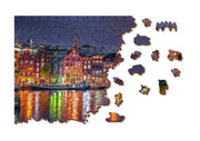 Wooden Jigsaw Puzzle Amsterdam by Night 300 pieces
