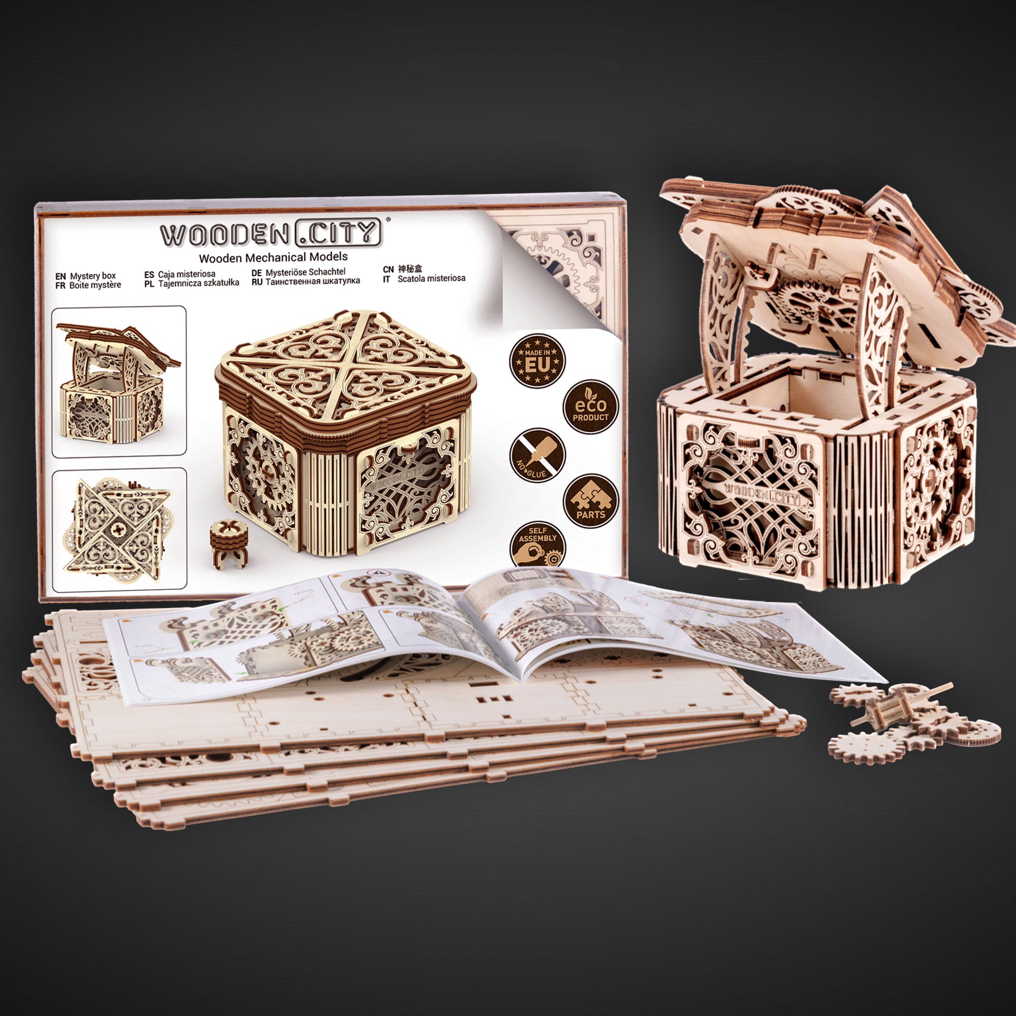 Wooden Mechanical Model – Mystery Box