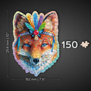 Wooden.City Wooden Puzzle Mystic Fox 150-piece wooden animal puzzle with a majestic fox image