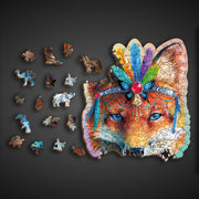 Wooden.City Wooden Puzzle Mystic Fox 250-piece wooden animal puzzle with a majestic fox image