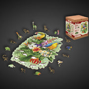 Wooden Jigsaw Puzzle "Tropical Birds" 300 pcs Unique Unusual Cool Shaped Pieces Mosaic Kids Adults Wooden.City