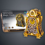 Puzzle 3D Wooden "Magic Clock Limited Edition" Wooden Model Kits For Adults & Teens To Build - Antique Wall Clockwork Mechanism 