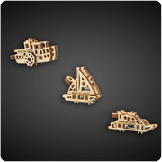 Widgets Ships - 3D Wooden Mechanical Model